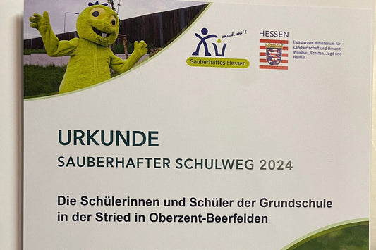 Erfolgreich bei „Sauberhafter Schulweg“!